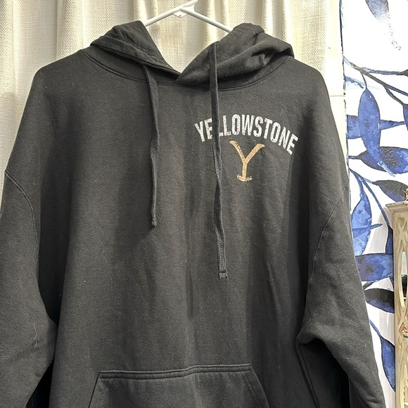 Men’s Tultex Black Yellowstone Cotton & Polyester Hooded Sweatshirt Size XL - Picture 2 of 7